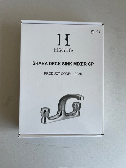 SKARA DECK SINK MIXER CP CODE 10035