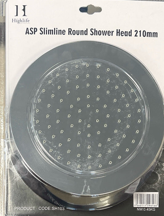 ASP SLIMLINE ROUND SHOEWR HEAD CODE SH103