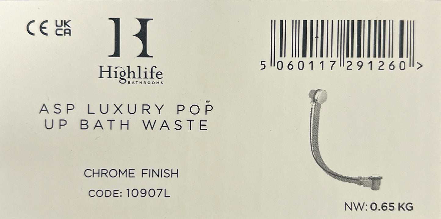 ASP LUXURY POP UP BATH WASTE